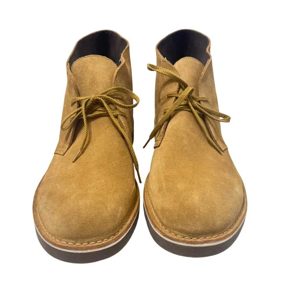 Clarks Bushacre 2 Chukka Boots Mens 15 Tan Suede Ankle Lace Up Shoes‎ NWOB